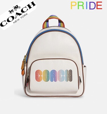 mini court backpack with rainbow coach